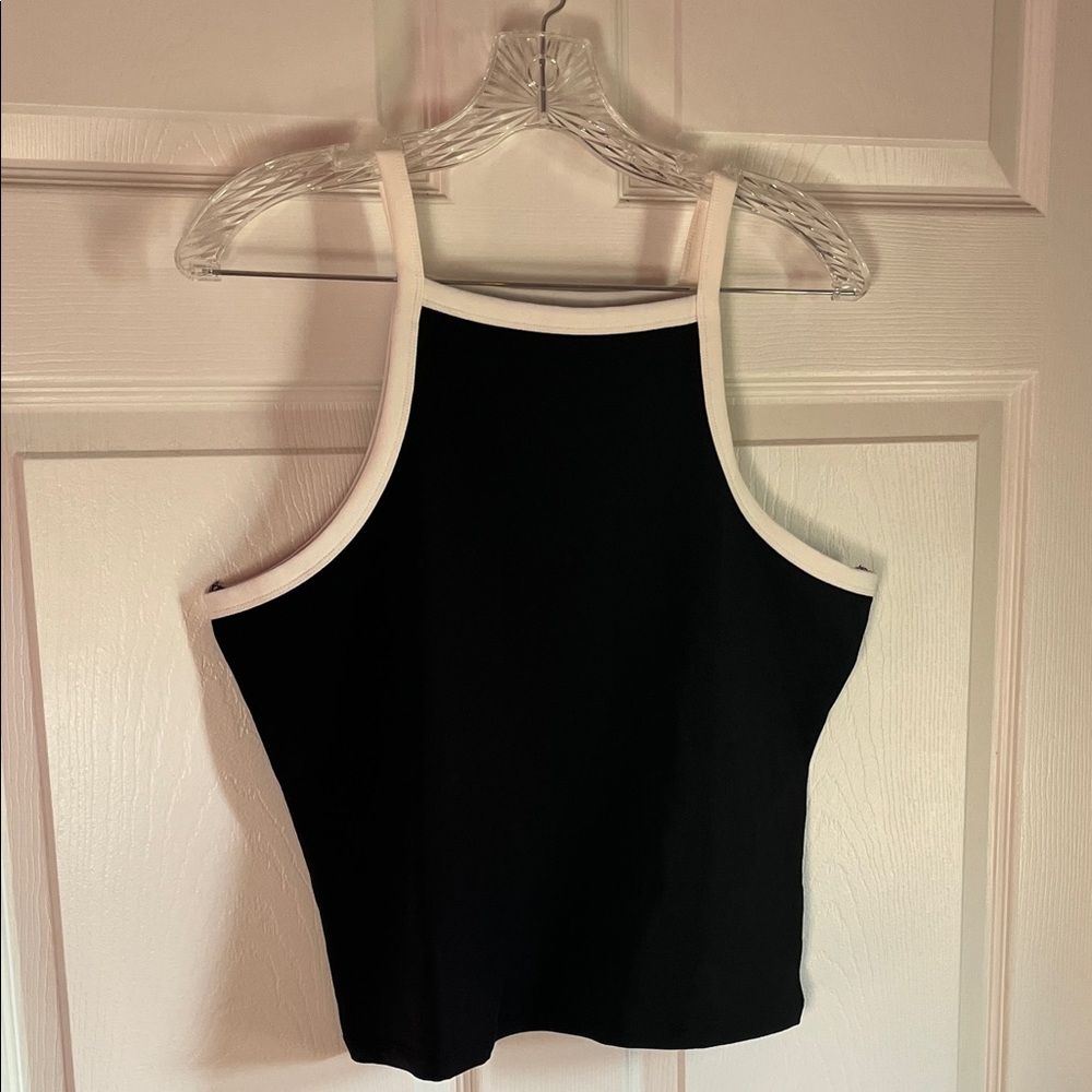 SOLD NWT Forever 21 Black Tank Top with White Trim